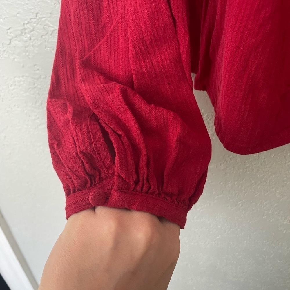 Universal Thread Red Peasant Top - image 2